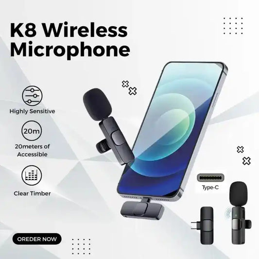K8 Dual Wireless Microphone